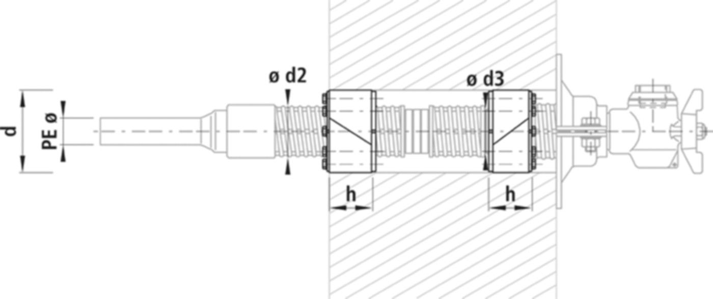 Dichtungs-Pressring Trockeneinbau 6872 d 40/50mm, für Gas Typ 125/75 - Hawle Armaturen