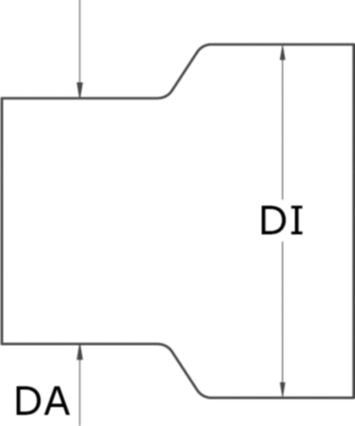 Erweiterung DA=120 mm DI=129 mm 586.123 - Rauchrohrsystem V4A