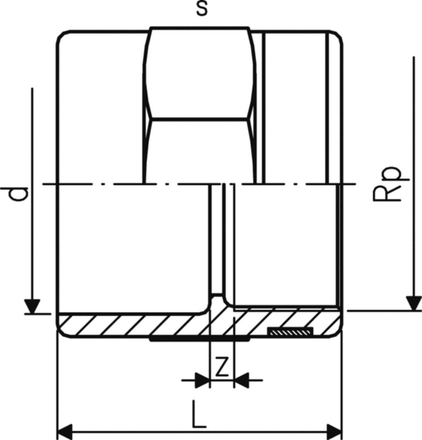 Übergangs-Muffen IG 20 mm - 1/2" 721 910 206 - GF Hart PVC-U Formstücke