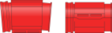PE Kabelhalbschale Bogen rot NW: 120mm (Bogenpaar) - Kabelschutz Formstücke spezial
