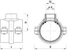 Haku-Anbohrschelle mit IG für Gas 5255 d 160mm - 1" - Hawle Hausanschluss- und Anbohrarmaturen