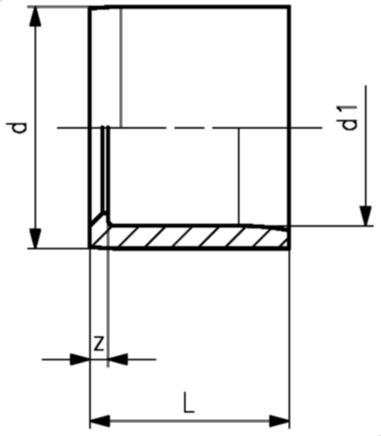 Reduktionen kurz Stutzen/Muffe 110-90 mm 721 900 376 - GF Hart PVC-U Formstücke