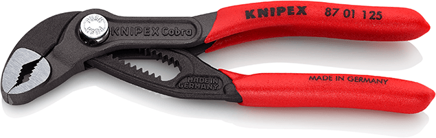 KNIPEX Hightech Wasserpumpenzange "Cobra" 8701, L=125mm , PVC-Griffhülle - Zangen, Schneiden