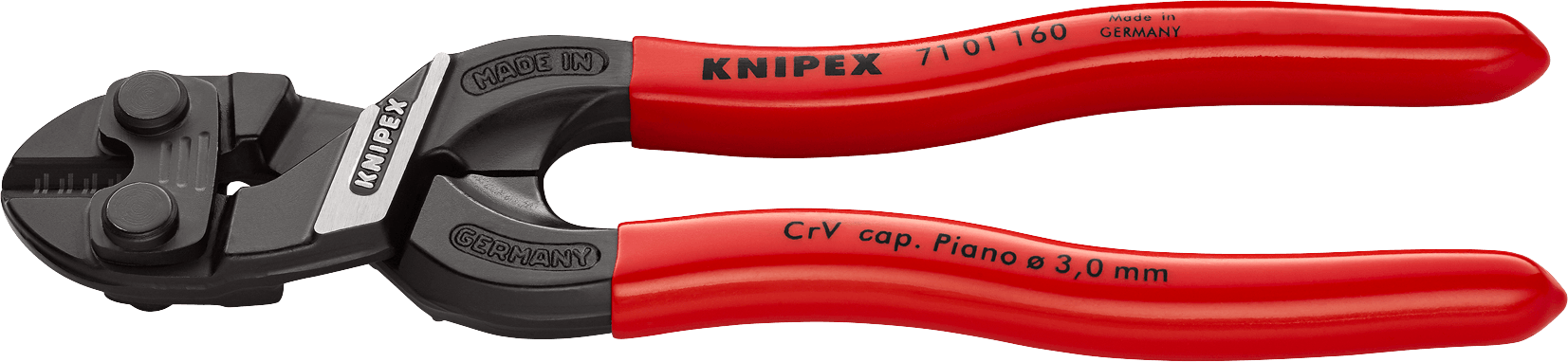 KNIPEX CoBolt® S Kompakt-Bolzenschneider 7101, L=160mm , PVC-Griffhülle - Zangen, Schneiden