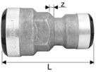 Industrie-Muffe reduziert 22-18 mm 8826.2218 - SudoFIT-Formstücke