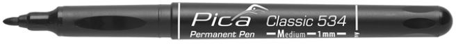 Pica Permanent Pen Classic 534 schwarz, 1,0mm, Mediumspitze M - Auszeichnen