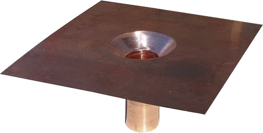 Konus Kupfer 115 mm Stutzenlänge 300 mm - Dachwassereinläufe
