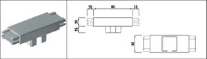 T-Stück für Rohr 40/20/2 mm geschliffen, CNS 1.4301 EN 10088 137217 - INOXTECH-Handlauf-/Geländer-System
