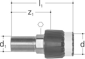 Übergang mit Pressende 12-16mm 4716.098 - JRG Sanipex-MT-Formstücke/Rohre in Stg.