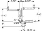 Spültischsifongarnitur PP 2-teilig d 56mm - 2" 152.806.06.1 - Geberit-Sifon + Apparateanschlüsse