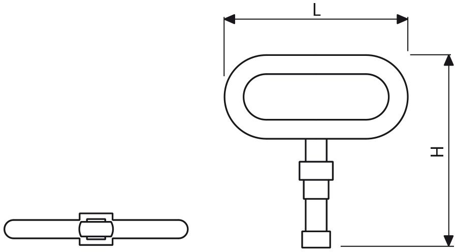 Fig. 3240 001 00 Schlüssel z. Abheben mit Sicherungsriegel - Zubehör Schachtabdeckung von Roll