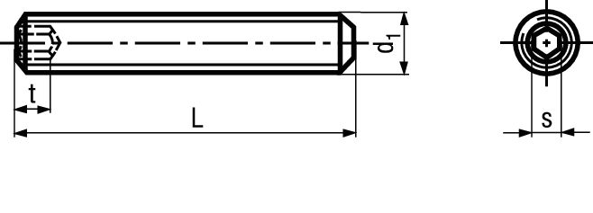 Gew Stifte I-6kt Kegelk ST ZL BN1424 ISO4026 M 10 x 70 - Bossard Schrauben