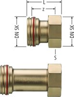 Distanzstück DN20 x 38mm 86109.21 mit Schnellkupplung, zu Optiflex-Verteiler - Nussbaum Optiflex-Rohre und Formstücke