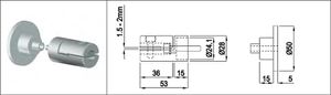 Blechhalter mit Wandanschluss 1.4301 - INOXTECH-Handlauf-/Geländer-System