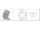 Pfosten-Klemmhalter runde Form 33.7 mm geschliffen 127809 - INOXTECH-Handlauf-/Geländer-System