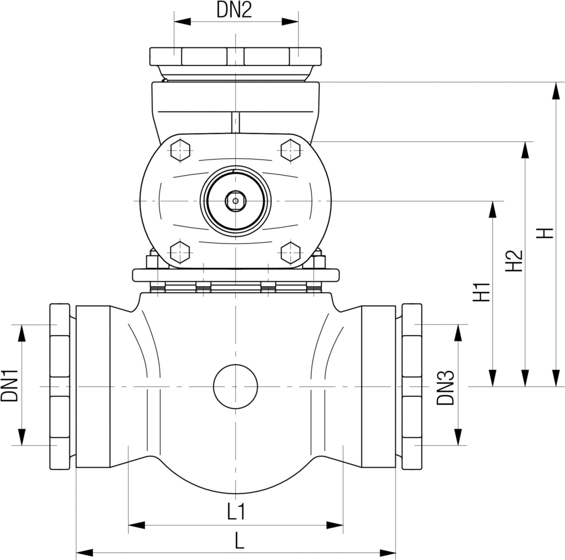 Universal 1, Fig. 5352 mit Schraubmuffen DN 150/ 40 - Von Roll Armaturen