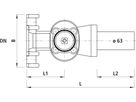 Universal-Schieberschelle d 63mm 2727 für Doppelbügel DN 100-500 - Hawle Hausanschluss- und Anbohrarmaturen