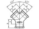 Y-Verteiler 220 V 3/8" 770 220 203 - GF verz. Tempergussfittings