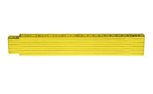 Gliedermeter mit Winkelteilung L= 2m, Buchenholz, Futura 1402G, gelb - Längenmessen