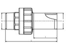 Universal-Übergangsadapter/Messing AG d 25mm - 3/4" 616 605 - Frialen Elektroschweissfittinge