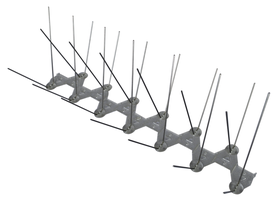 Taubenabwehr Typ E4 doppelt Länge = 33cm Inoxstange 1.3mm H:115mm Art.569.404 - Kunststoff Spenglerei-Artikel