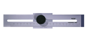 VOGEL Metall-Streichmass, Dur-Aluminium 200mm, 0.05mm Nonius, schwarz - Längenmessen