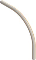 HDPE-Kabelschutz Bogen 90° glattendig d 72/60mm R= 600mm gelbgestreift - HDPE-Schutzrohrformstücke