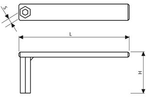 Fig. 3271 001 00 Verriegelunsschlüssel für Schachtab.u.Roste, Innensechsk. 19mm - Zubehör Schachtabdeckung von Roll