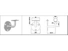 Wandkonsole fest mit Auflage 42.4 mm geschliffen 126623 - INOXTECH-Handlauf-/Geländer-System