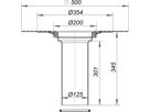 Aufstockelement 630 DallBit 10-622587 Anschlussflansch für Dachbahnen aus Bitumen - SCHACO Entwässerungstechnik