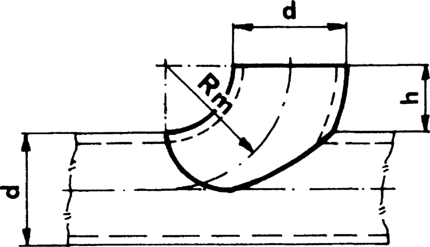 Einschweissbogen 3 D 76.1 x 2.9 mm - Siederohrbogen