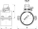 Haku Sperrschelle mit ZAK 5211 d 125mm - Hawle Hausanschluss- und Anbohrarmaturen