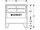 Verteilerschrank B 750 mm H 490mm 650.411.00.2 - Geberit-Push Fit-Formstücke