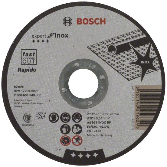 Trennscheibe für Inox, 1mm Ø125 - Bosch Maschinenzubehör