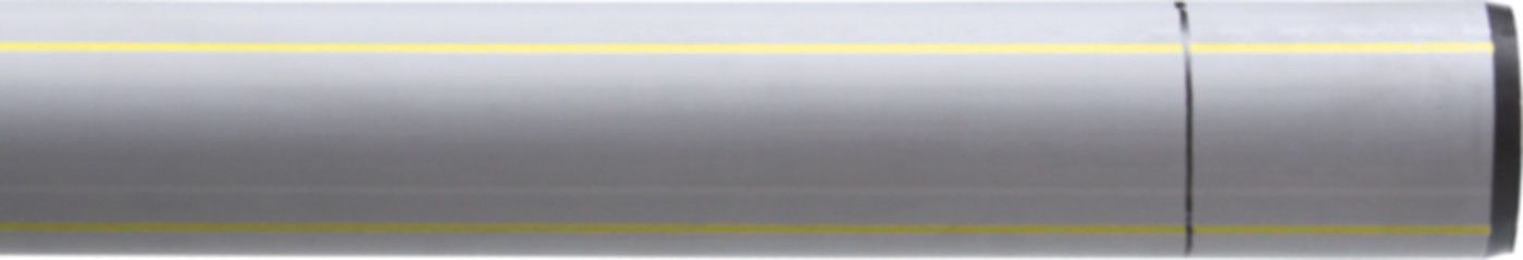 HDPE-Schutzrohre glattendig für Gas d 112/100mm, weiss gelbgestreift à 10m - HDPE-Schutzrohre