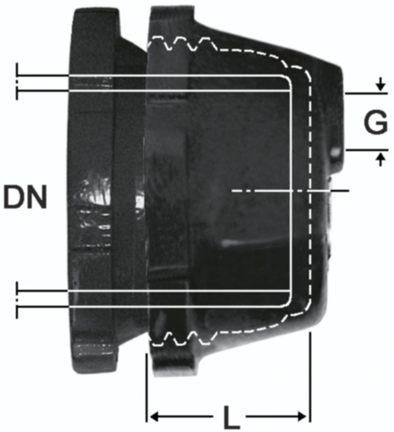 SM-Verschlusskappe Fig. 2395 DN 40 - 1 1/4" - Von Roll Schraubmuffenformstücke