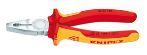 KNIPEX Kombizange, verchromt 0306, L= 180mm, 1000V, VDE/SEV geprüft - Zangen, Schneiden