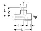 Anschlusswinkel 90° m/IG 18 x 1/2" 33425 mit Wandabstandflansch - Mapress-Sanitär-Presssystem-Formstücke