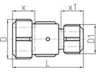 Kupplung kurz reduziert, für Stahlrohre EPDM 3/4" x 1/2" 775 106 061 - GF Primofit