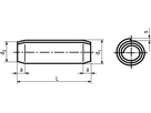 Spiral Spannstifte schwer St BN875 ISO8748 2,5 x 14 - Bossard Schrauben