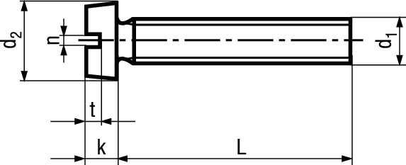 Zyl-Schr mit Schlitz Ms vni BN533 DIN84A M1,6x4 - Bossard Schrauben
