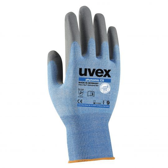 UVEX Schnittschutzhandschuhe phynomic C5 Gr. 10, blau, OEKO-TEX, Art. 60081 - Arbeitsschutz