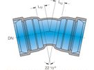 Muffe-Muffe-Bogen MMK 22° System BLS DN 300 - Frischhut Steckmuffenformstücke