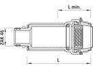 Einbauschlaufe mit ZAK-Anschluss 6161 d 50mm - Hawle Steckfittinge