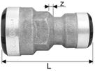 Muffe reduziert mit Stützhülse d 16-12 mm 9826.1612 - SudoFIT-Formstücke