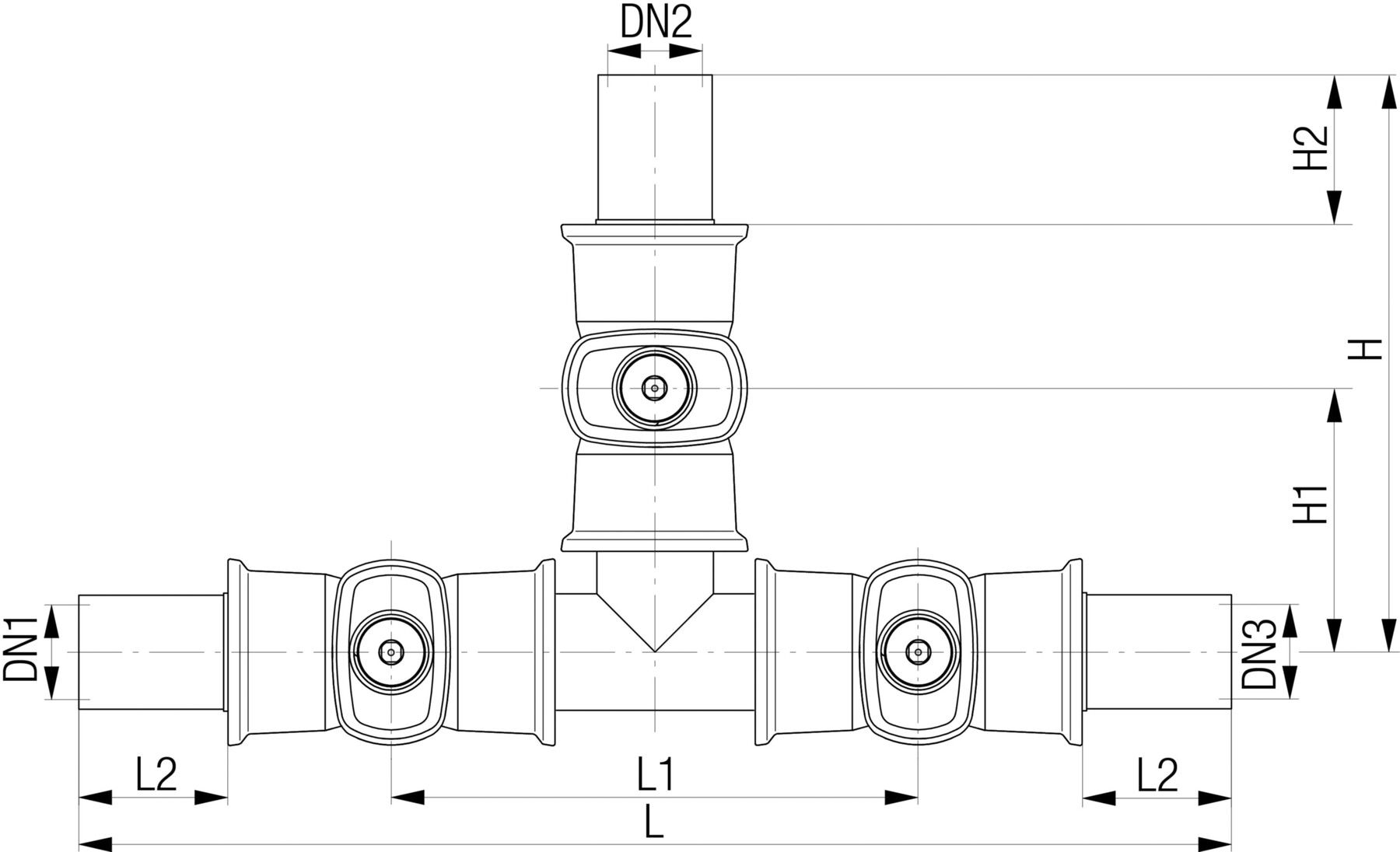 Universal 3, Fig. 5489 mit PE-Spitzenden d 200/160mm (DN 200/150) - Von Roll Armaturen