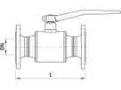 Kugelhahn mit Flansch für Gas 6889 ohne Trennstelle DN 150 - Hawle Armaturen