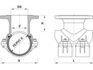 Haku-Anbohrschelle mit Flansch 5230 d 110mm / DN 80 - Hawle Hausanschluss- und Anbohrarmaturen