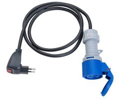 BRENNENSTUHL Adapter-Kabel mit CEE-Kupplung 230V, 3-Pol, Blau, IP44 - Stromverteilung