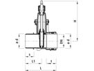 Spitzend/Muffen-Schieber Baio Gas 4515 DN 300 - Hawle Armaturen